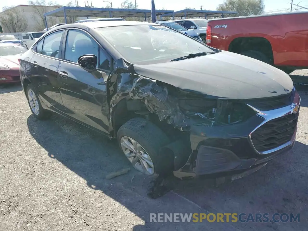 4 Photograph of a damaged car 1G1BC5SM2K7128630 CHEVROLET CRUZE 2019