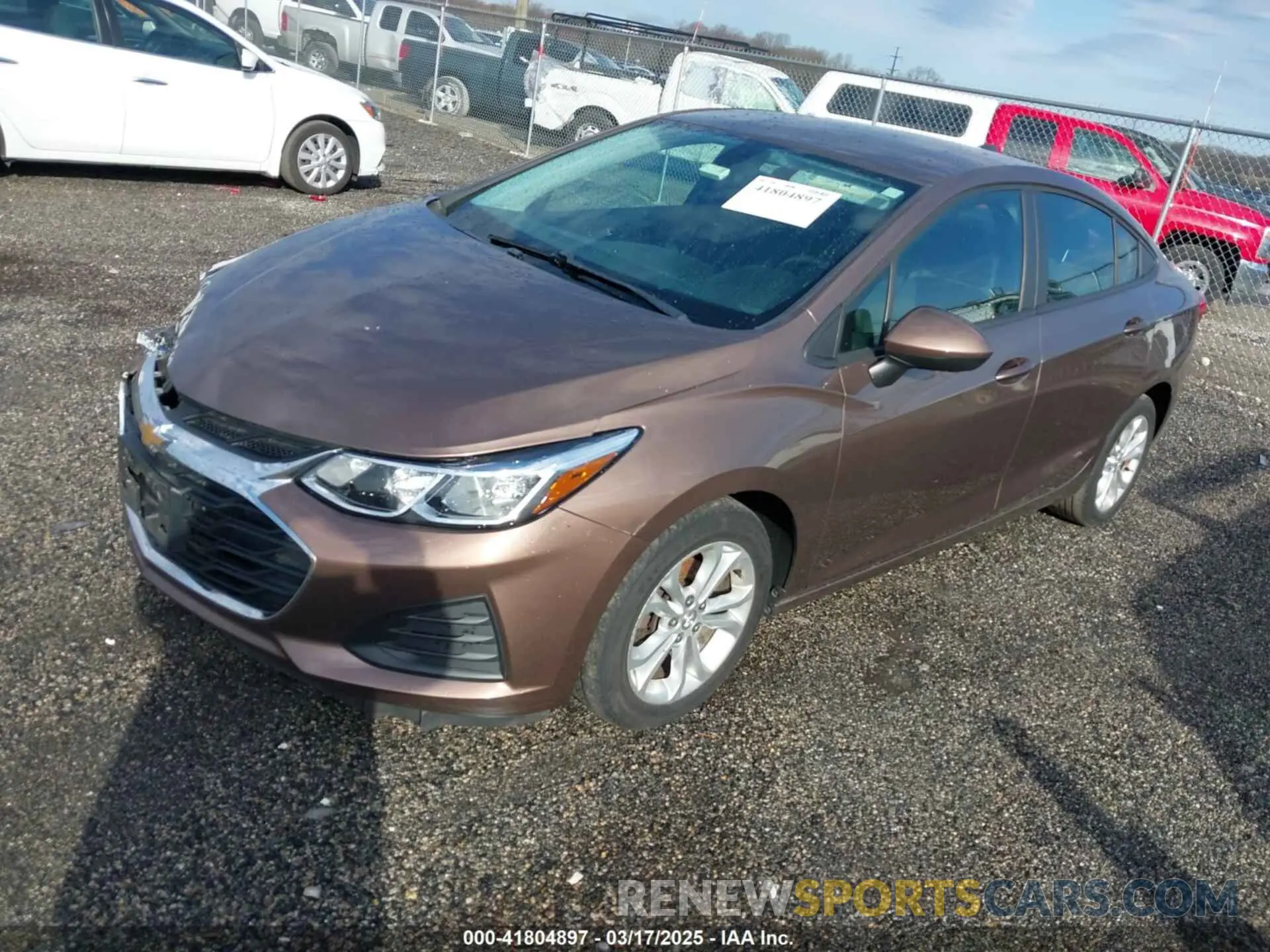 2 Photograph of a damaged car 1G1BC5SM2K7129891 CHEVROLET CRUZE 2019