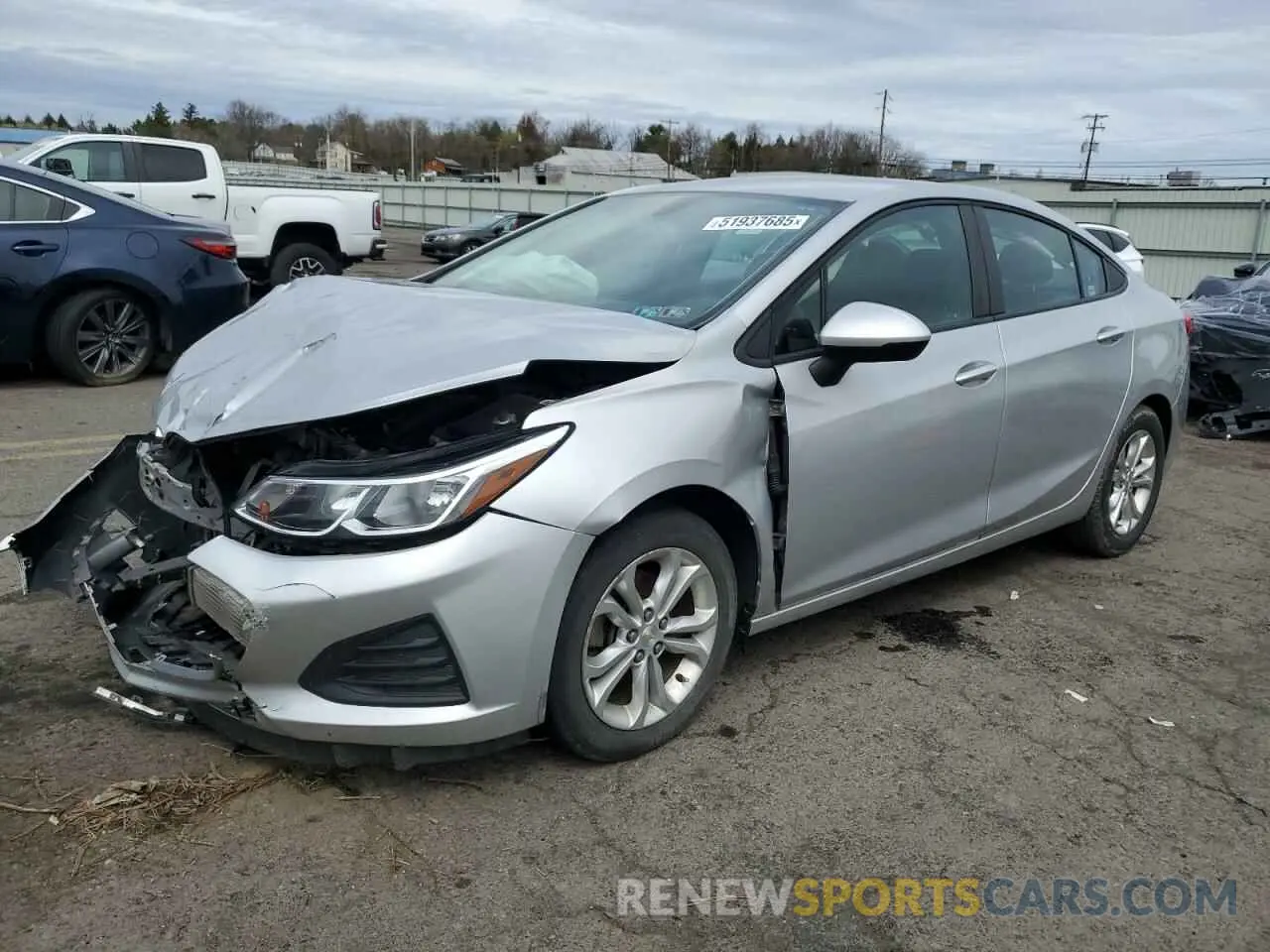1 Photograph of a damaged car 1G1BC5SM2K7135626 CHEVROLET CRUZE 2019