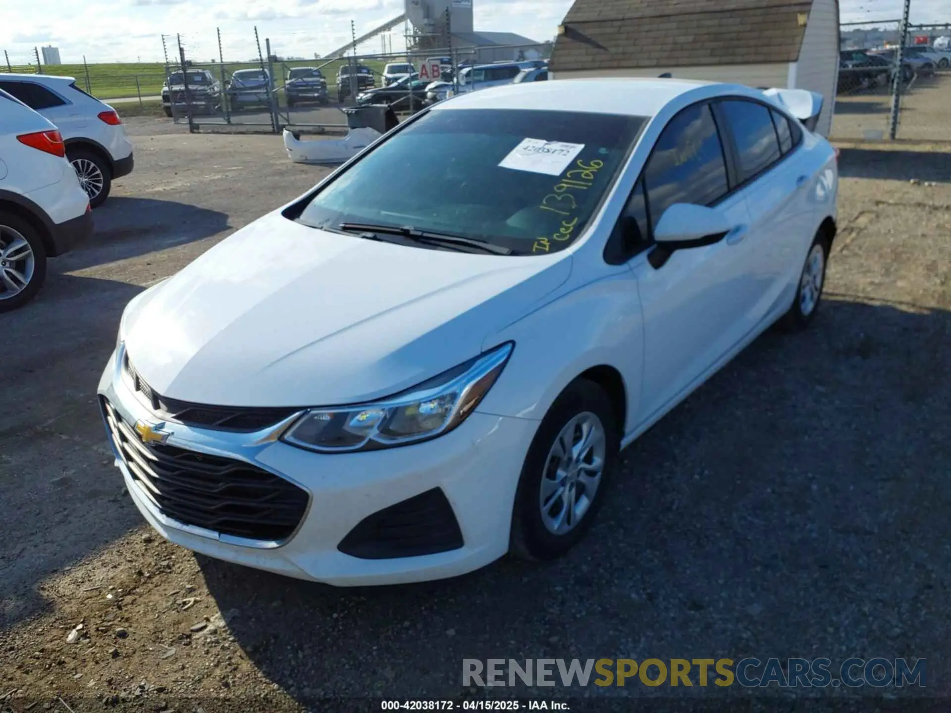 2 Photograph of a damaged car 1G1BC5SM2K7139126 CHEVROLET CRUZE 2019
