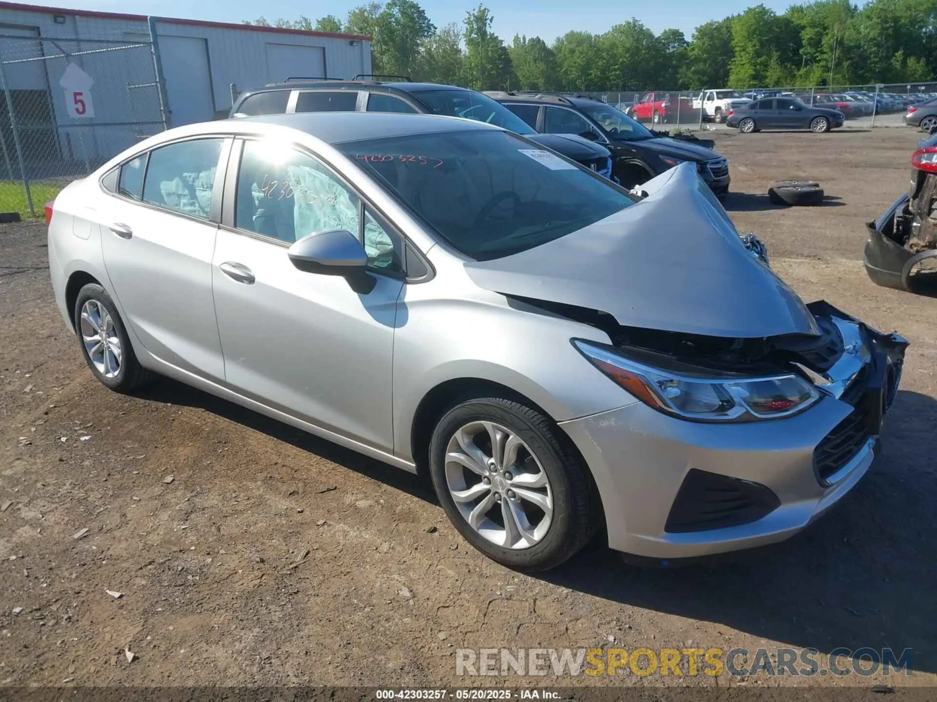 1 Photograph of a damaged car 1G1BC5SM2K7151597 CHEVROLET CRUZE 2019