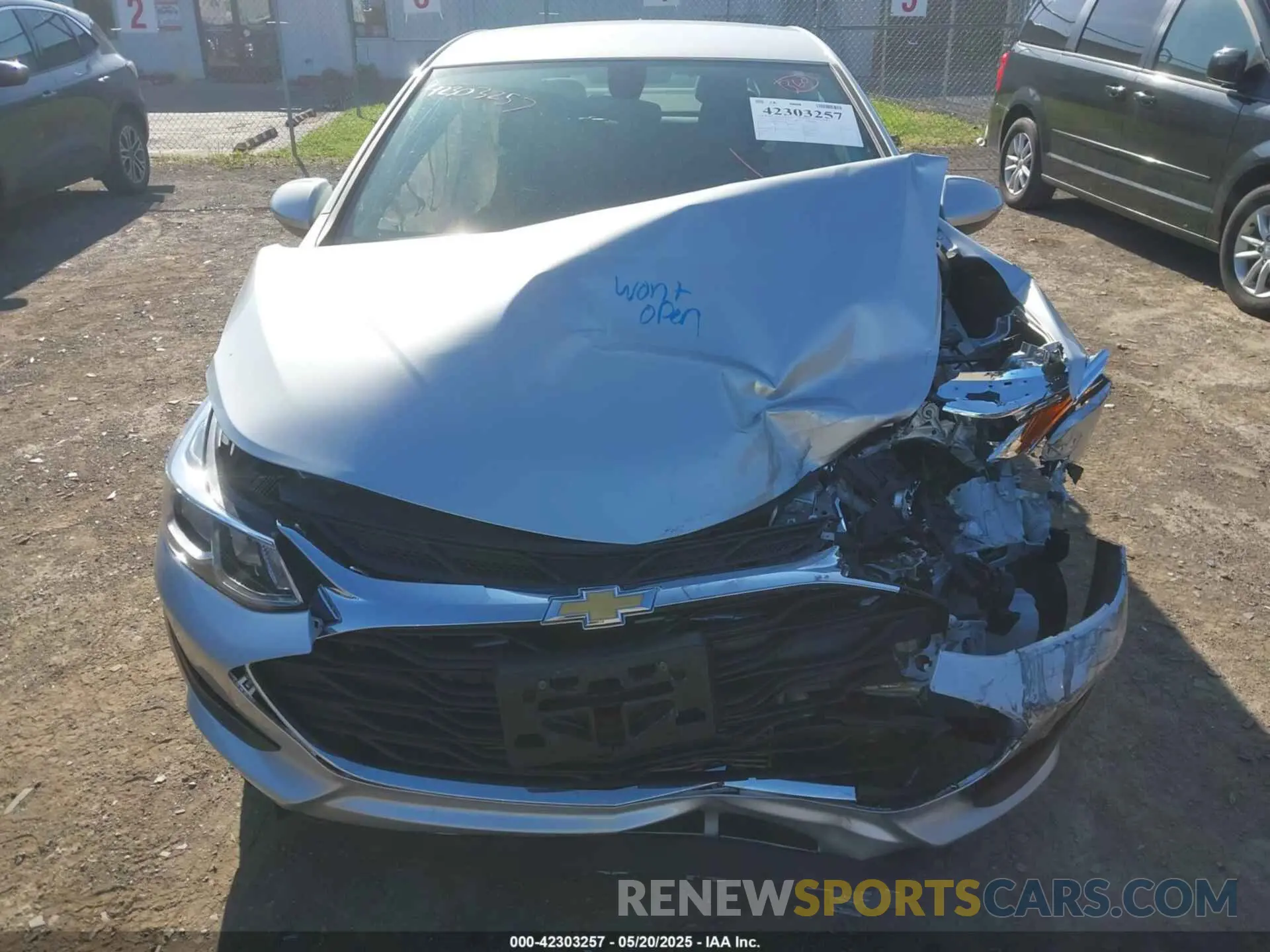 12 Photograph of a damaged car 1G1BC5SM2K7151597 CHEVROLET CRUZE 2019