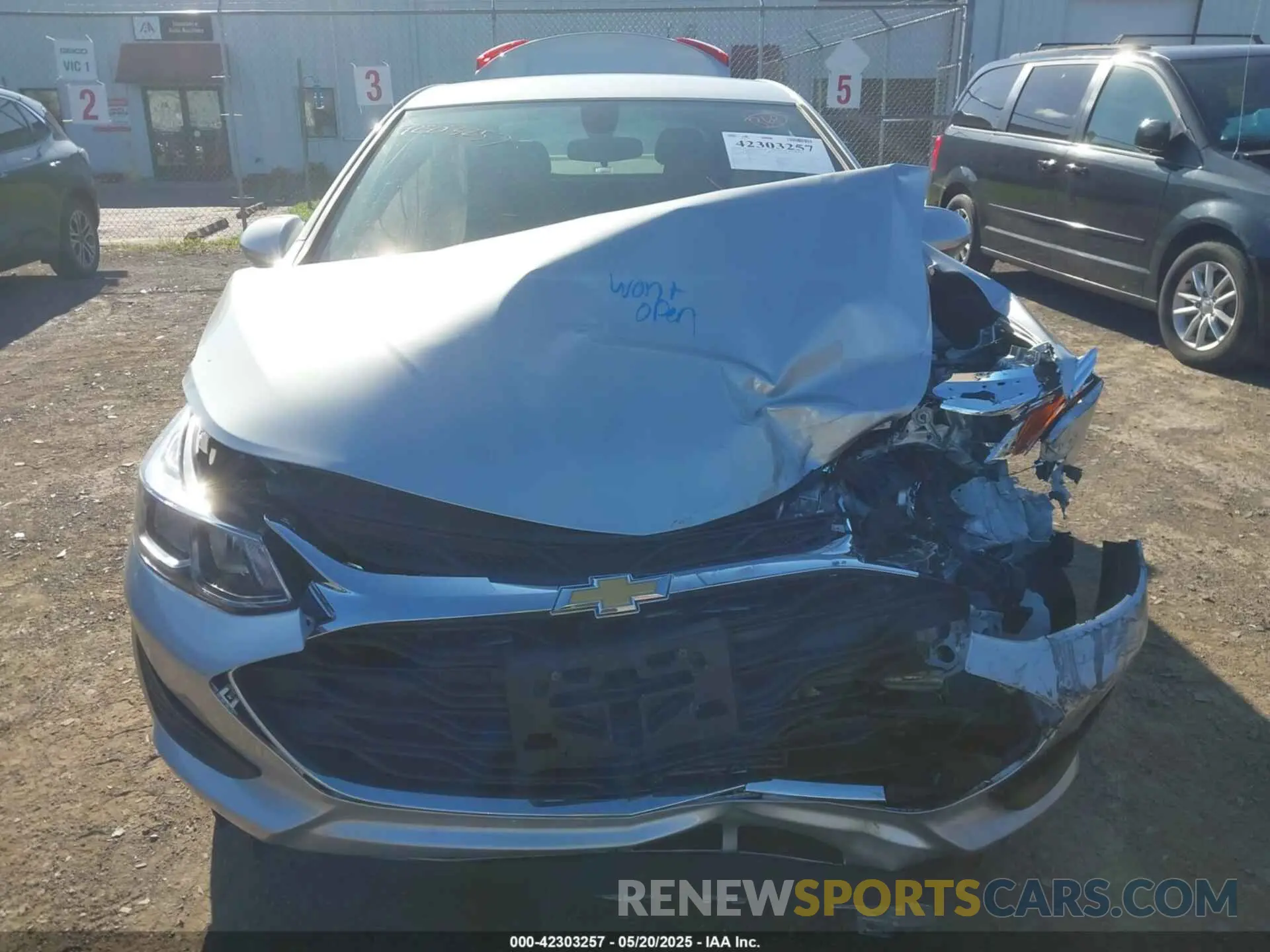 6 Photograph of a damaged car 1G1BC5SM2K7151597 CHEVROLET CRUZE 2019