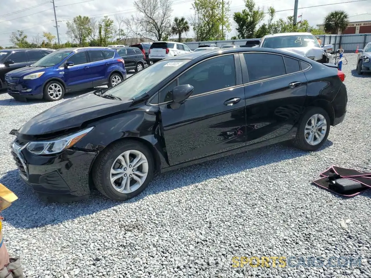 1 Photograph of a damaged car 1G1BC5SM2K7152247 CHEVROLET CRUZE 2019