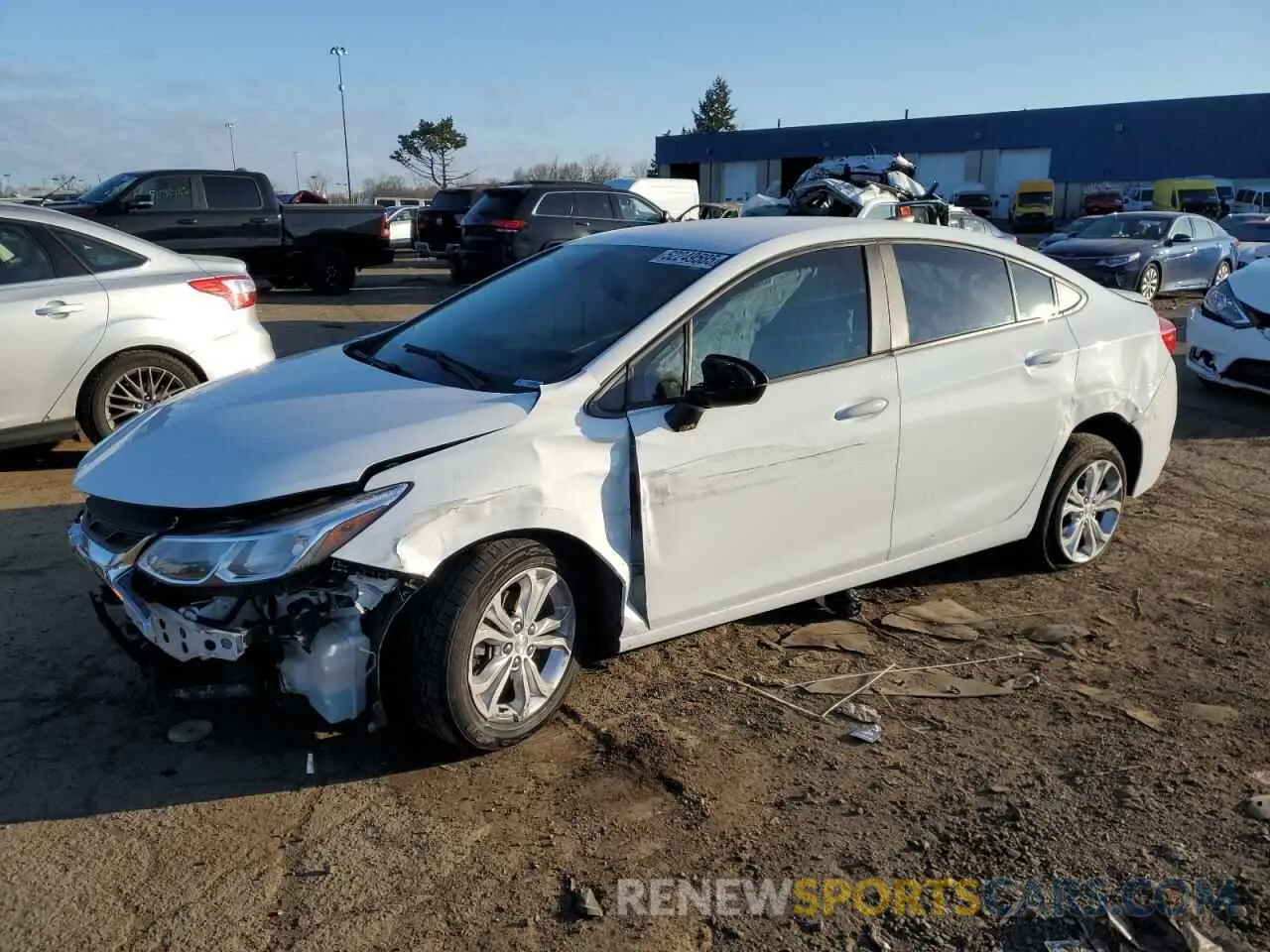 1 Photograph of a damaged car 1G1BC5SM3K7122710 CHEVROLET CRUZE 2019
