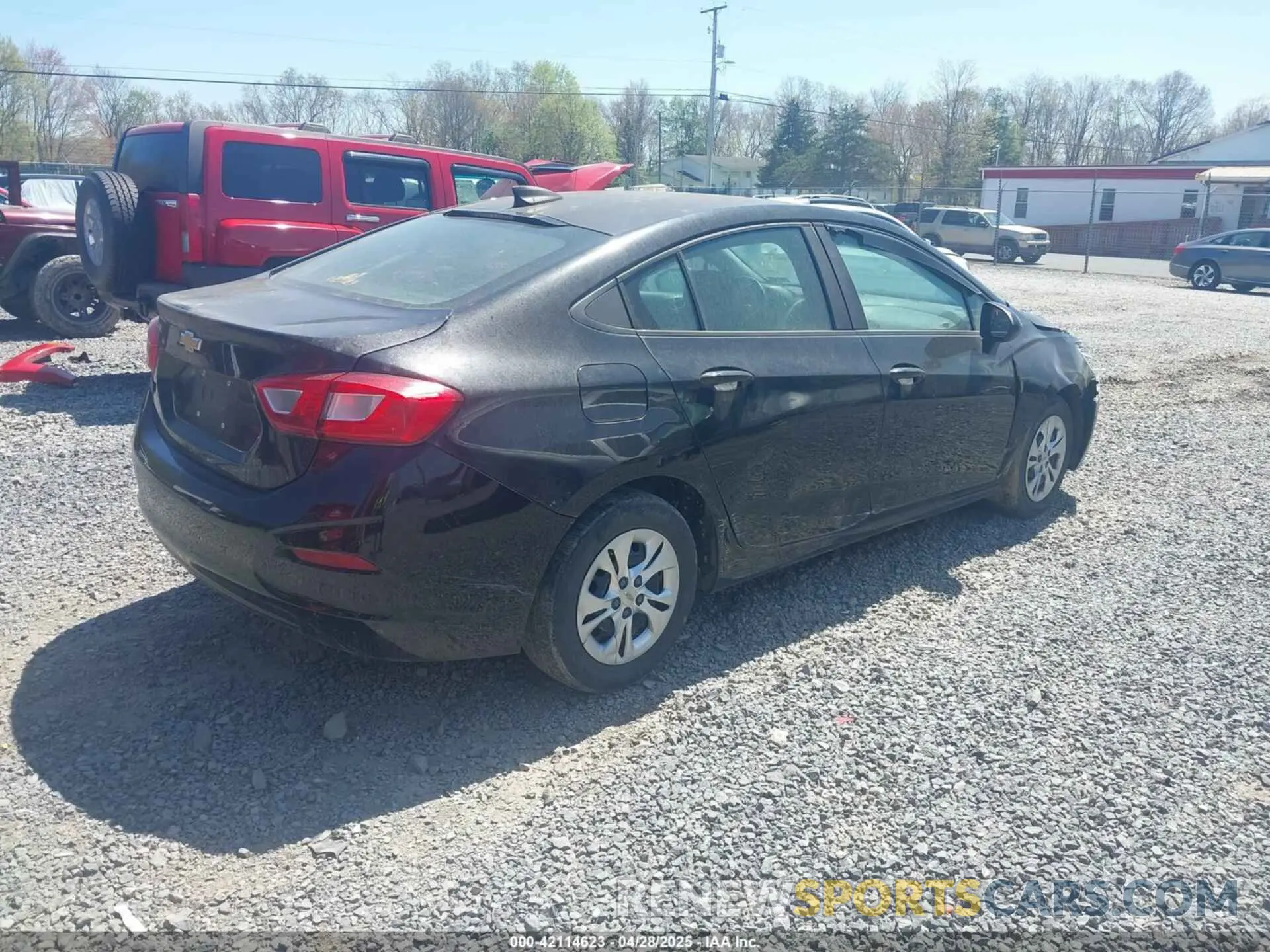 4 Photograph of a damaged car 1G1BC5SM3K7134615 CHEVROLET CRUZE 2019