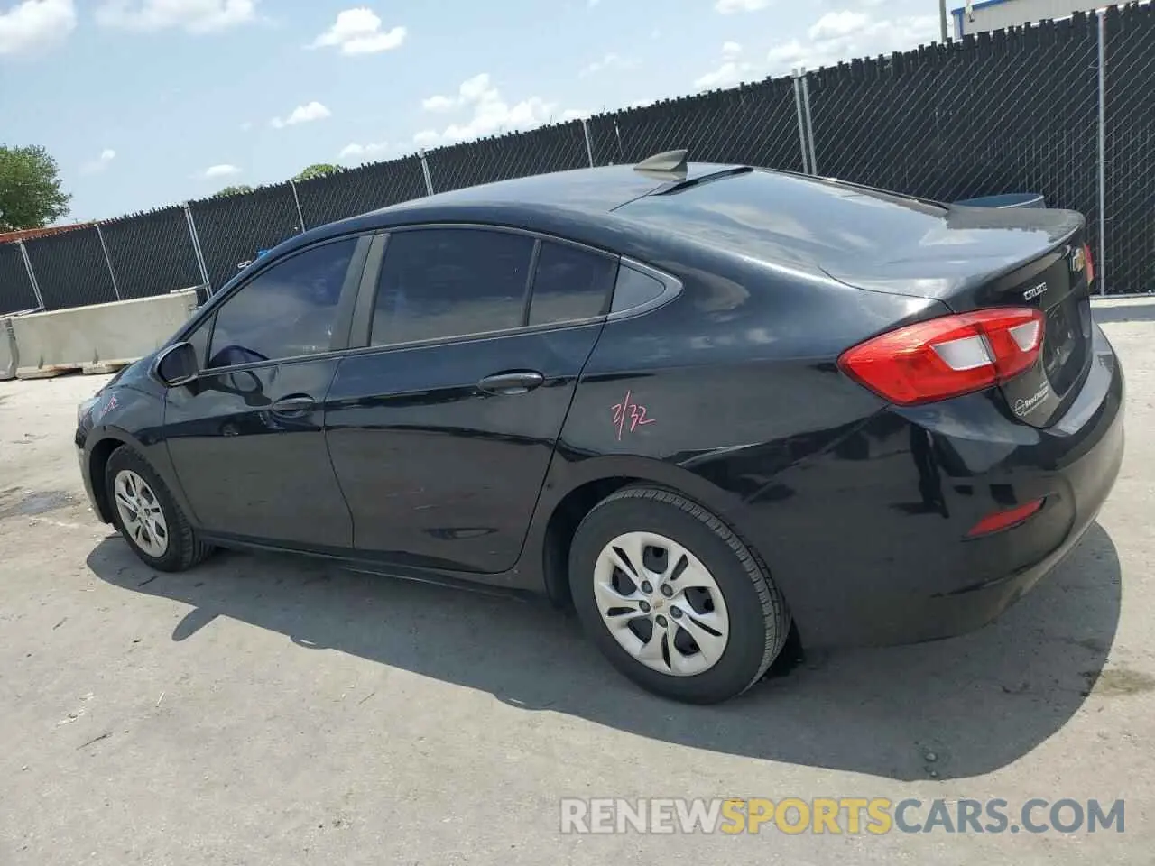 2 Photograph of a damaged car 1G1BC5SM3K7147252 CHEVROLET CRUZE 2019