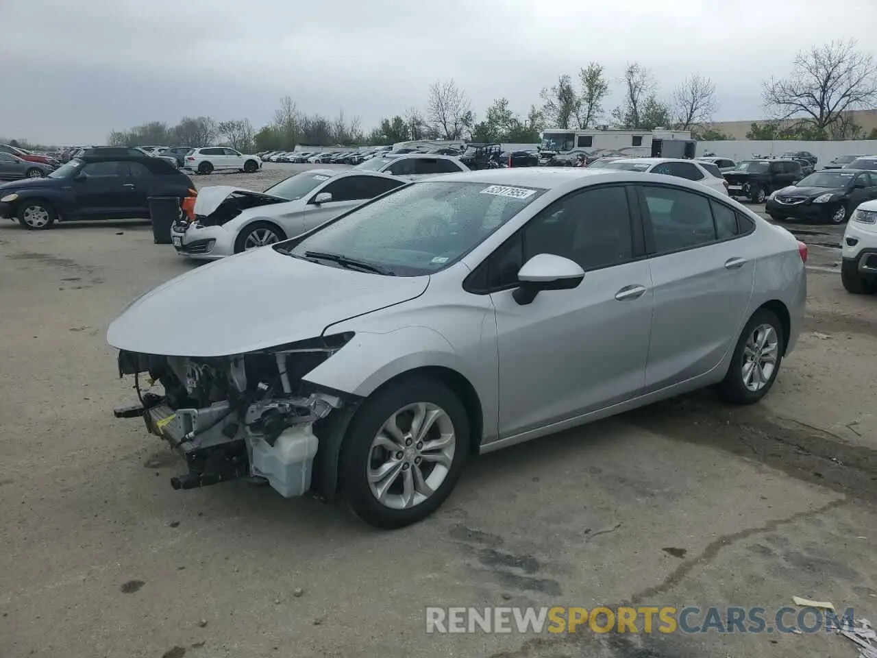 1 Photograph of a damaged car 1G1BC5SM4K7131724 CHEVROLET CRUZE 2019