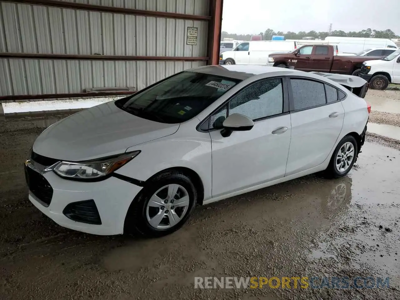 1 Photograph of a damaged car 1G1BC5SM5K7107111 CHEVROLET CRUZE 2019