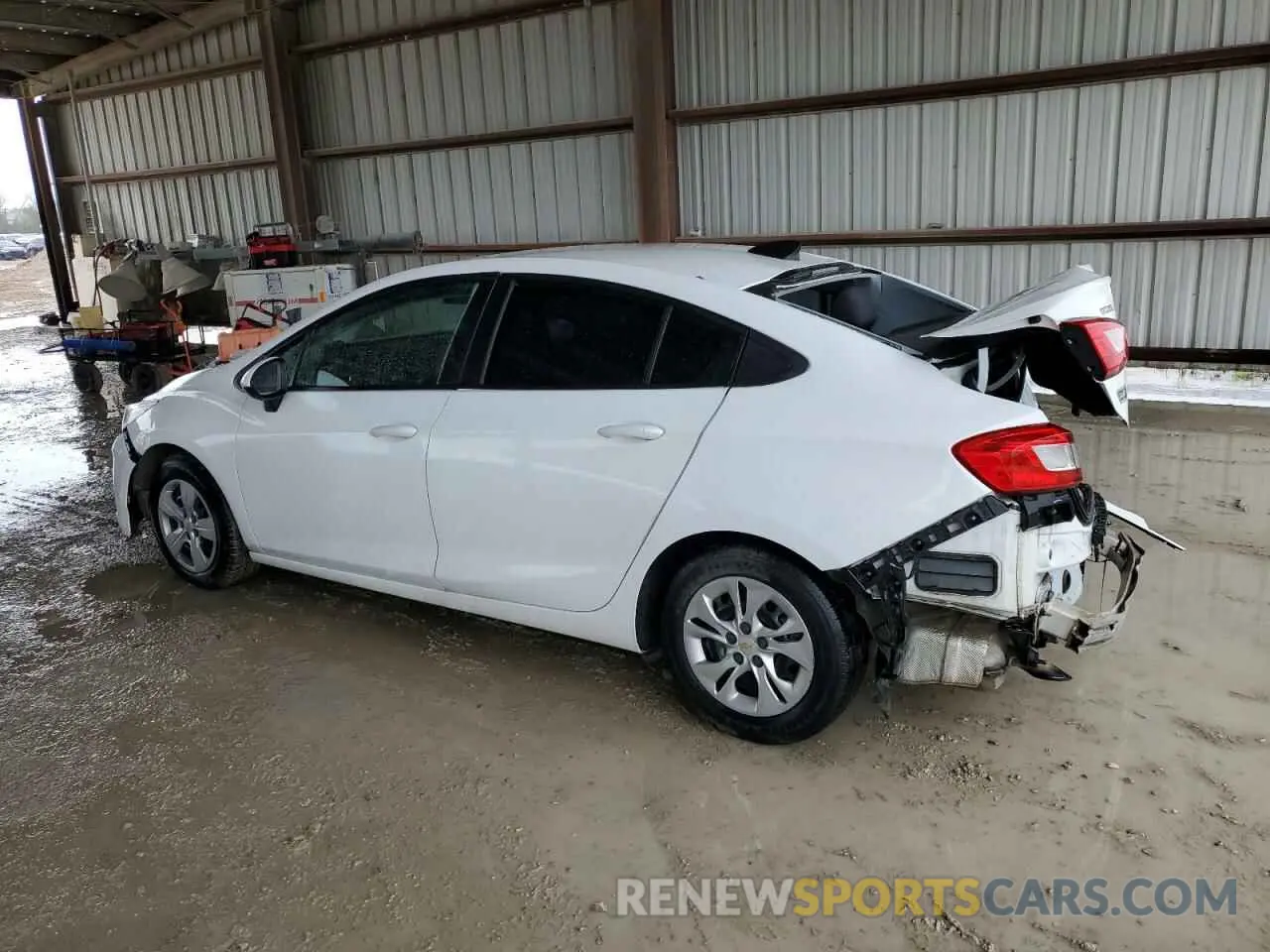 2 Photograph of a damaged car 1G1BC5SM5K7107111 CHEVROLET CRUZE 2019