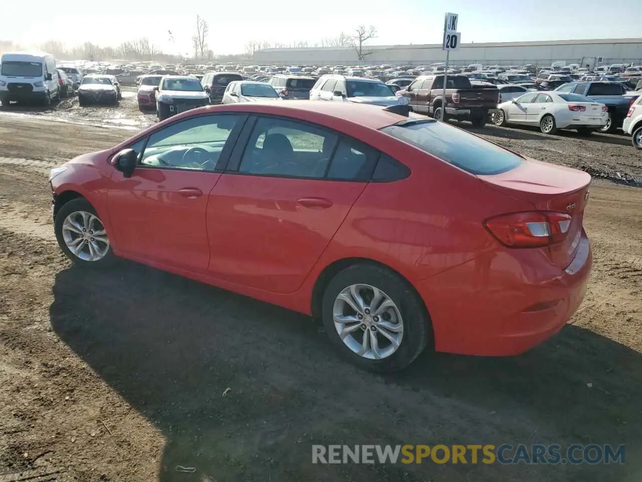 2 Photograph of a damaged car 1G1BC5SM6K7107733 CHEVROLET CRUZE 2019