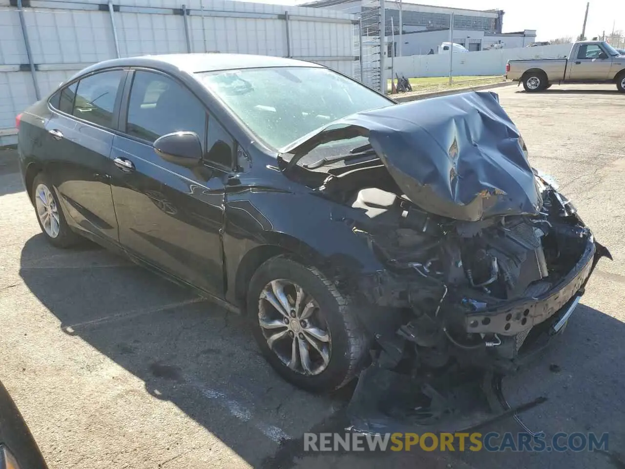 4 Photograph of a damaged car 1G1BC5SM6K7114827 CHEVROLET CRUZE 2019