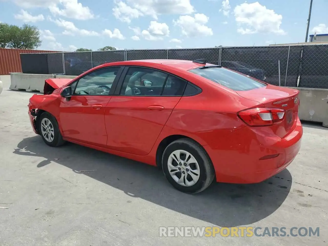 2 Photograph of a damaged car 1G1BC5SM6K7132051 CHEVROLET CRUZE 2019