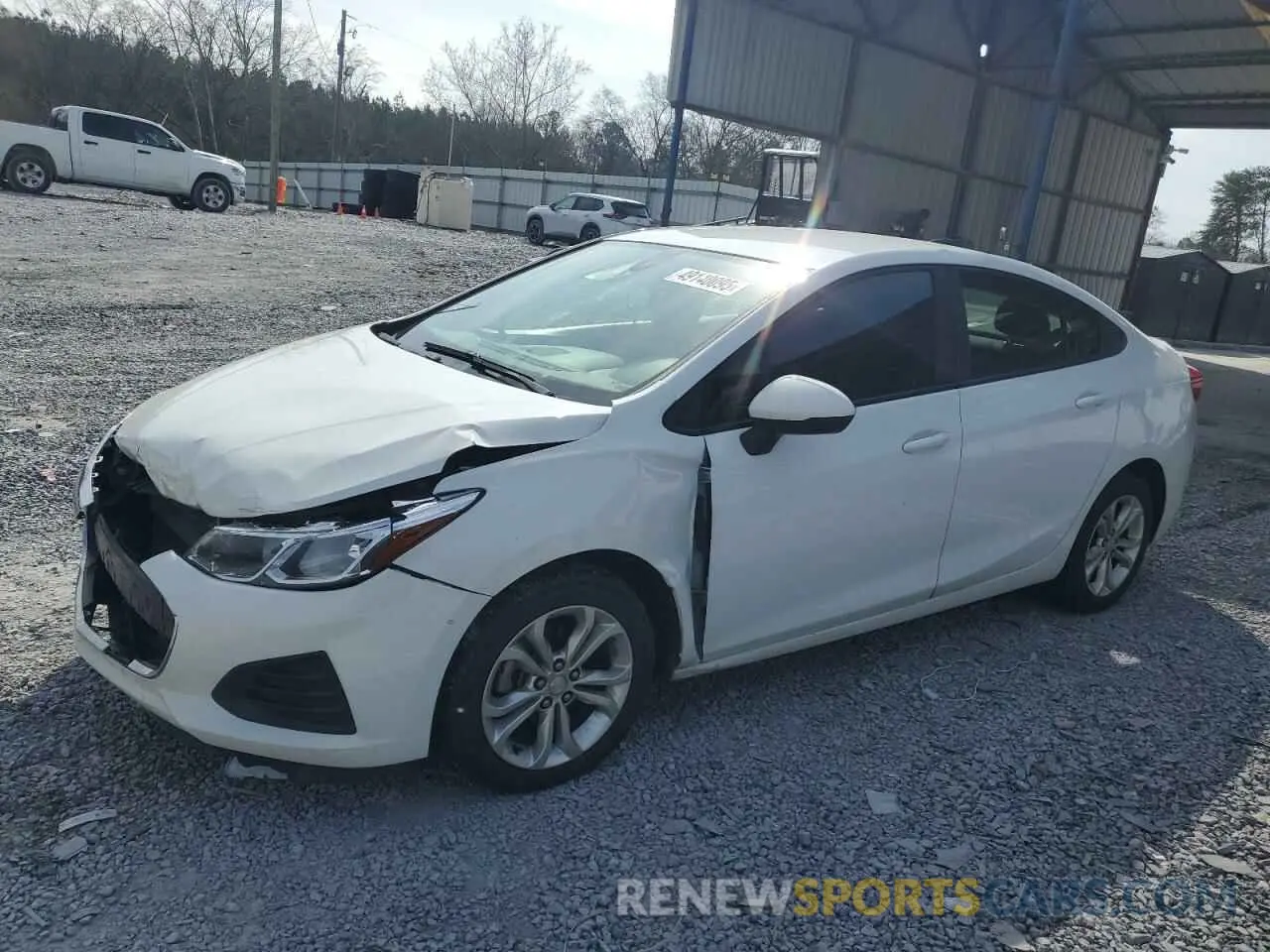1 Photograph of a damaged car 1G1BC5SM6K7152686 CHEVROLET CRUZE 2019