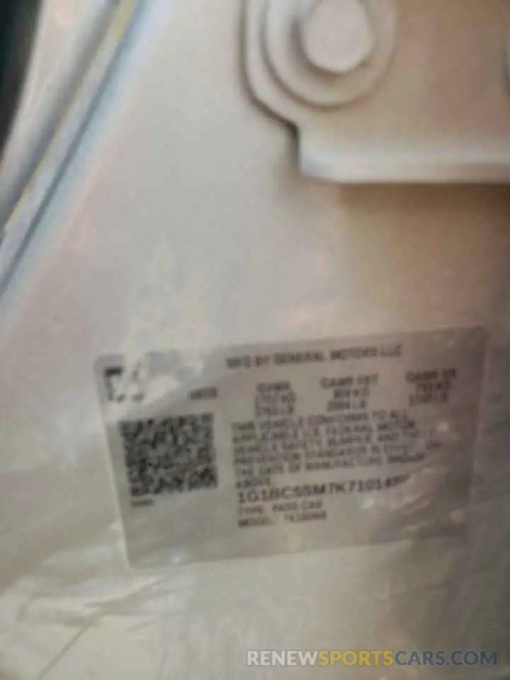 14 Photograph of a damaged car 1G1BC5SM7K7101486 CHEVROLET CRUZE 2019