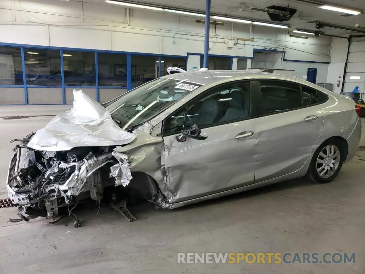 1 Photograph of a damaged car 1G1BC5SM7K7129711 CHEVROLET CRUZE 2019