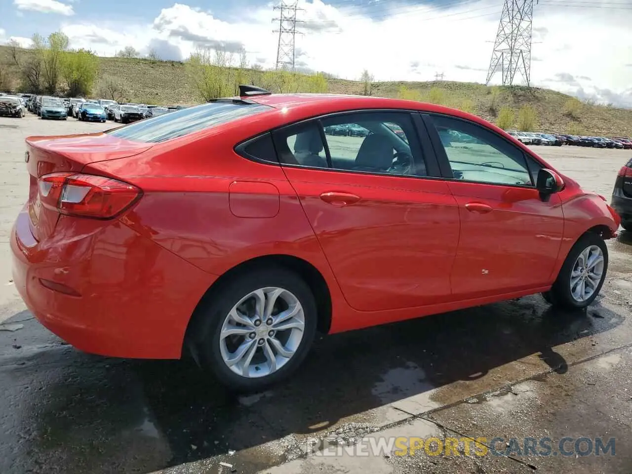3 Photograph of a damaged car 1G1BC5SM8K7100816 CHEVROLET CRUZE 2019