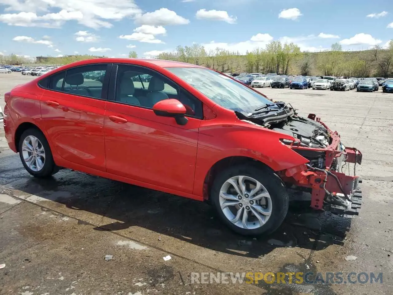 4 Photograph of a damaged car 1G1BC5SM8K7100816 CHEVROLET CRUZE 2019