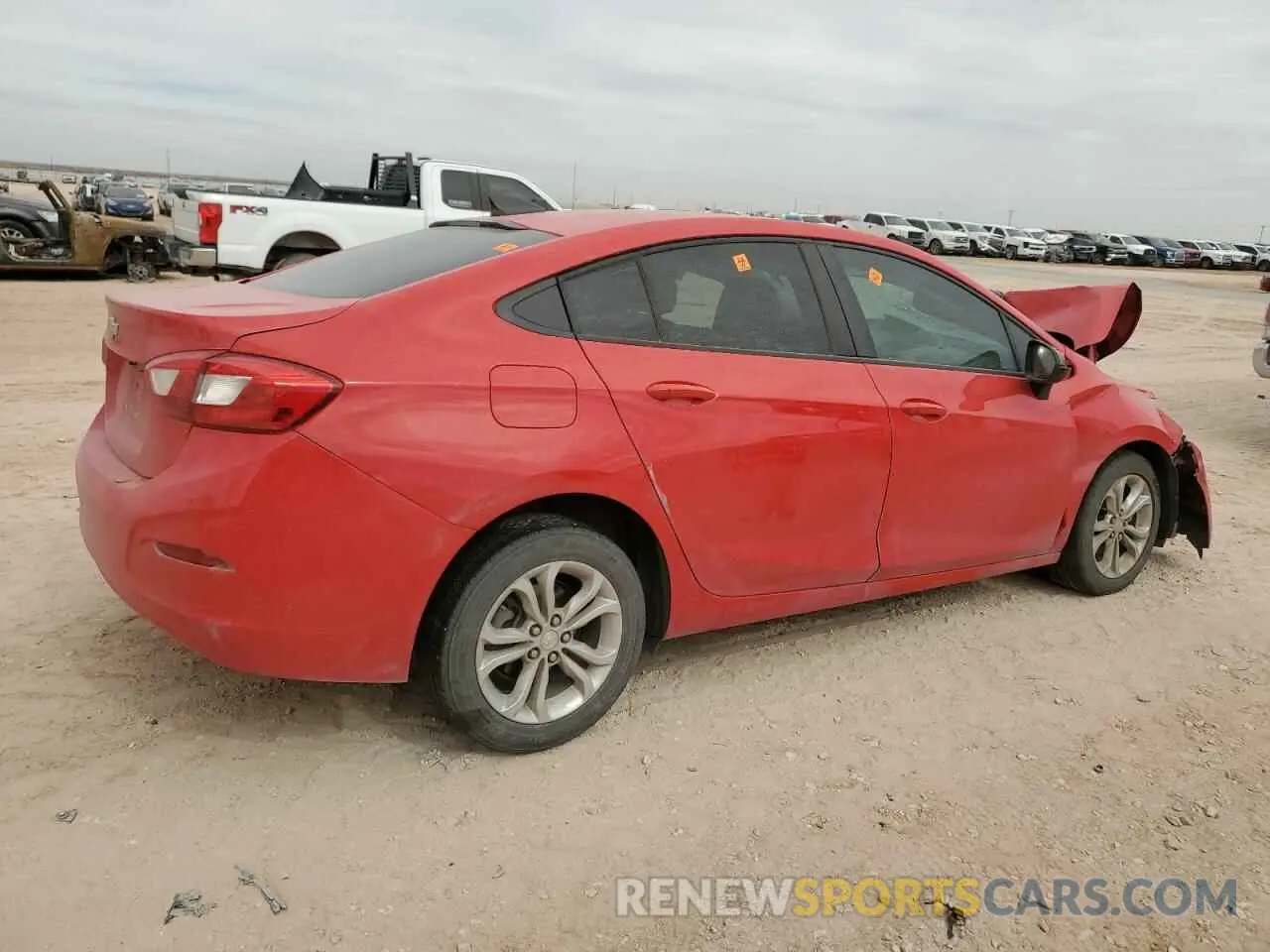 3 Photograph of a damaged car 1G1BC5SM9K7126633 CHEVROLET CRUZE 2019