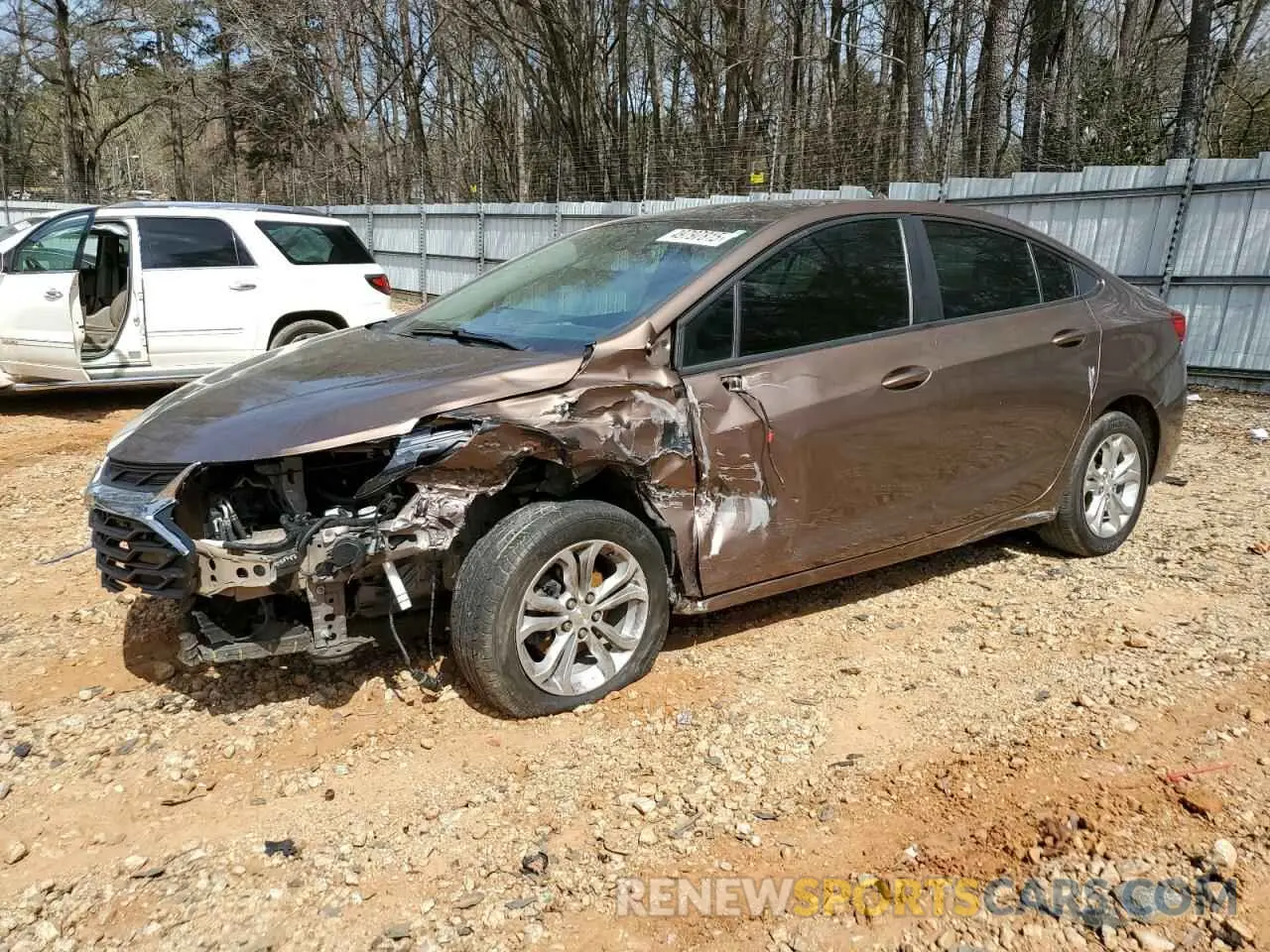 1 Photograph of a damaged car 1G1BC5SM9K7137423 CHEVROLET CRUZE 2019