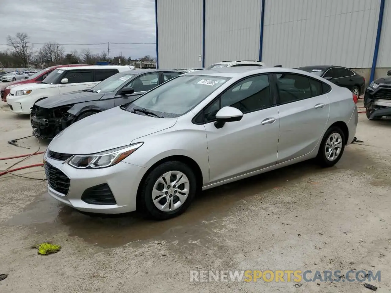 1 Photograph of a damaged car 1G1BC5SM9K7145554 CHEVROLET CRUZE 2019