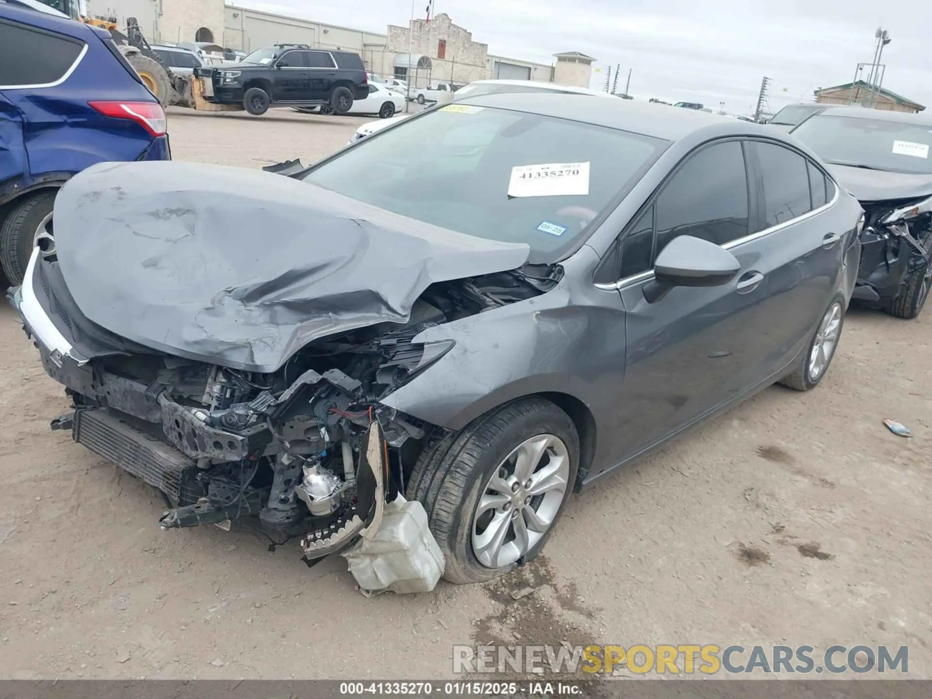 2 Photograph of a damaged car 1G1BE5SM1K7127608 CHEVROLET CRUZE 2019