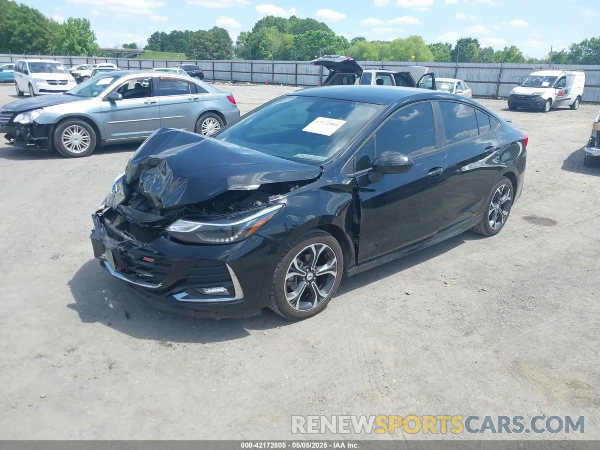2 Photograph of a damaged car 1G1BE5SM1K7141721 CHEVROLET CRUZE 2019