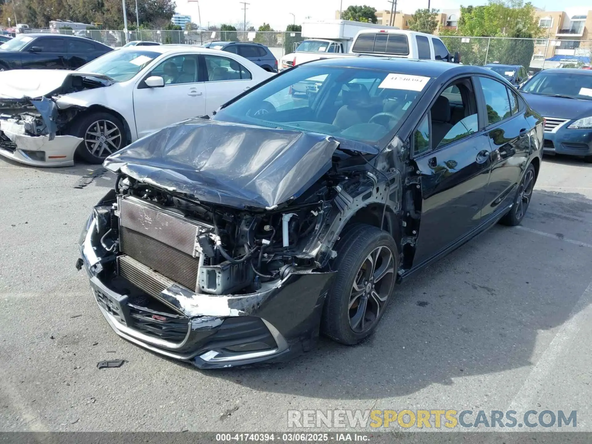2 Photograph of a damaged car 1G1BE5SM2K7119985 CHEVROLET CRUZE 2019