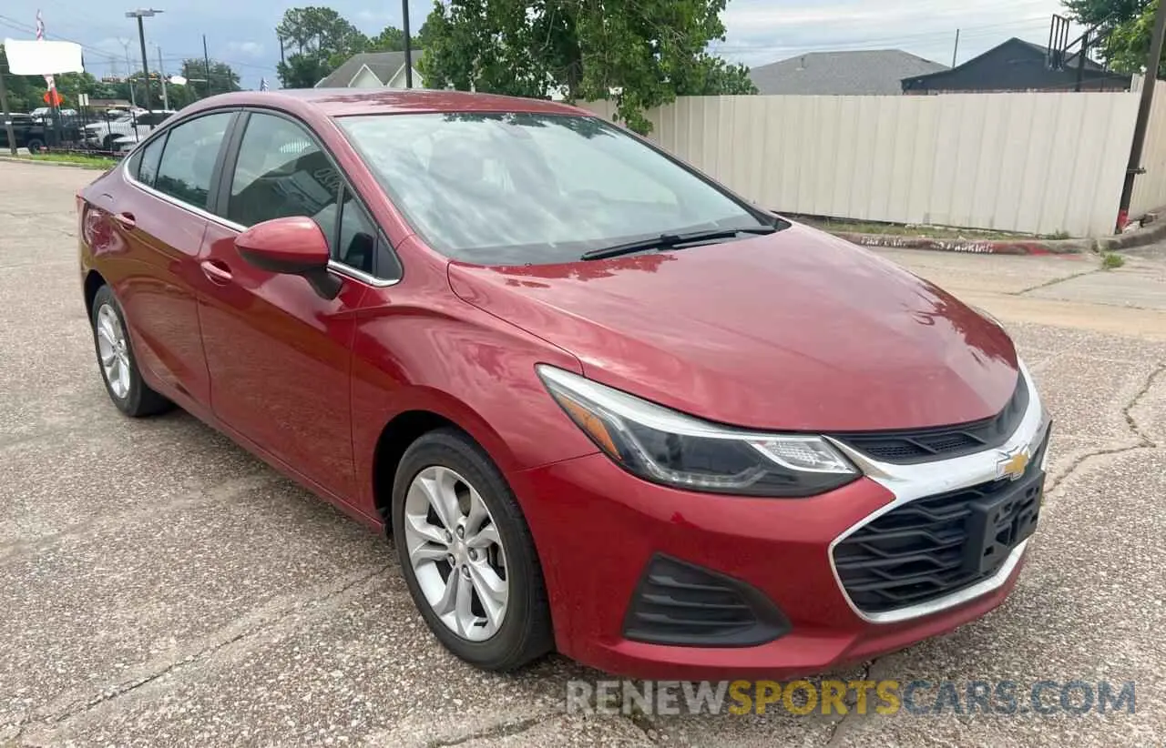 1 Photograph of a damaged car 1G1BE5SM3K7108624 CHEVROLET CRUZE 2019