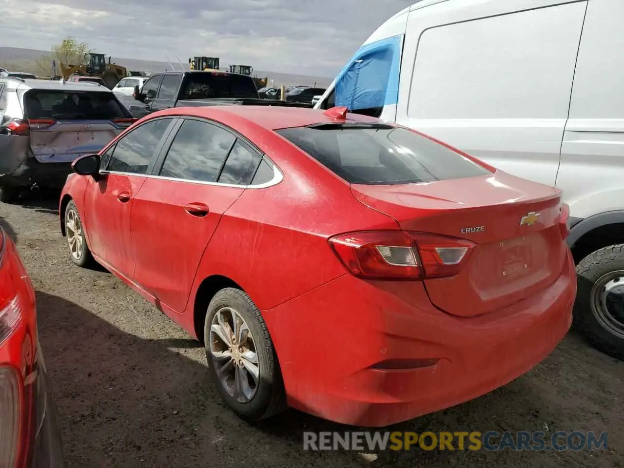 2 Photograph of a damaged car 1G1BE5SM4K7108373 CHEVROLET CRUZE 2019