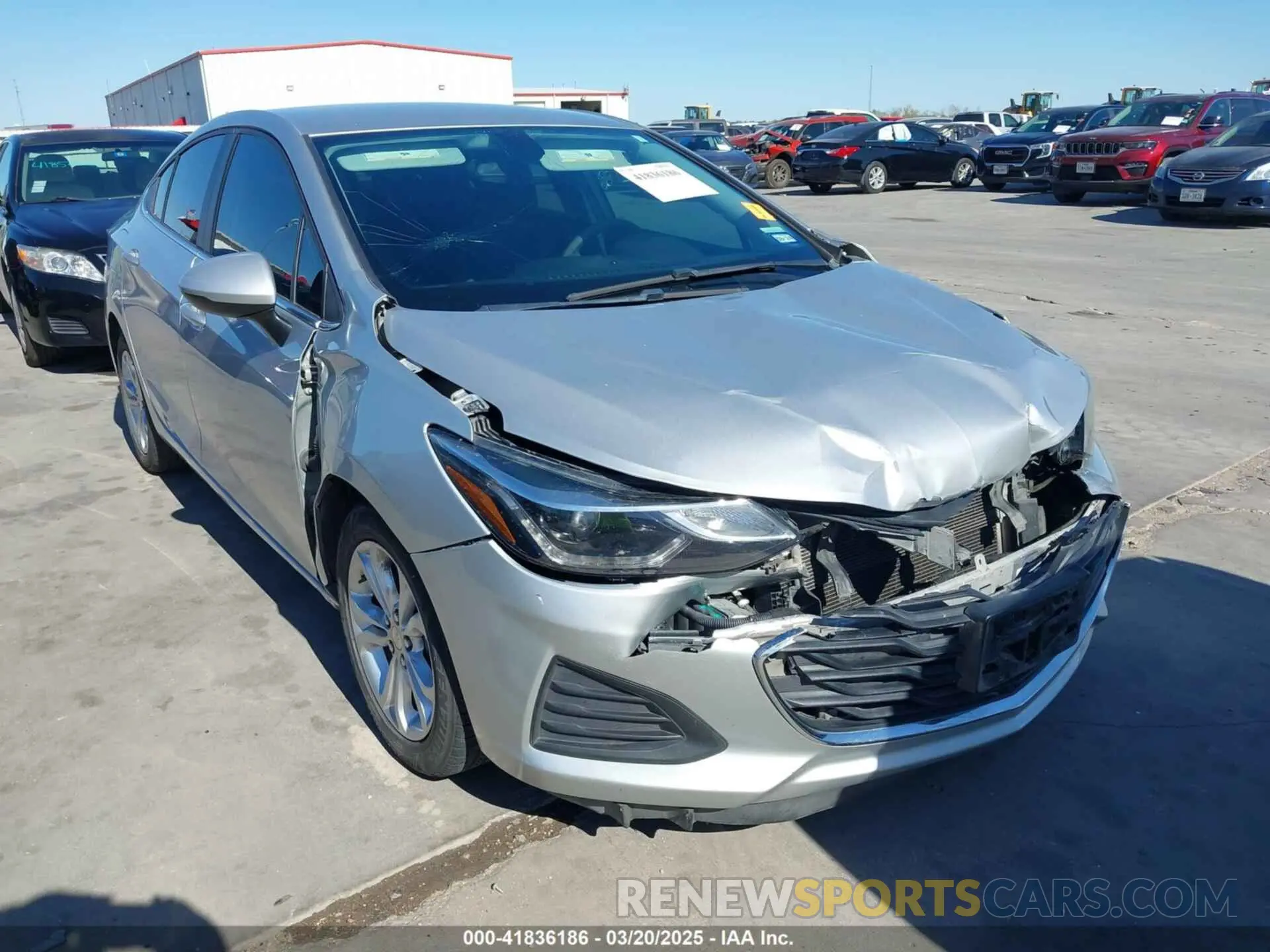 1 Photograph of a damaged car 1G1BE5SM6K7131914 CHEVROLET CRUZE 2019