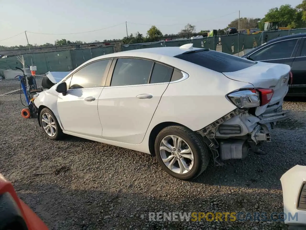 2 Photograph of a damaged car 1G1BE5SM8K7125094 CHEVROLET CRUZE 2019