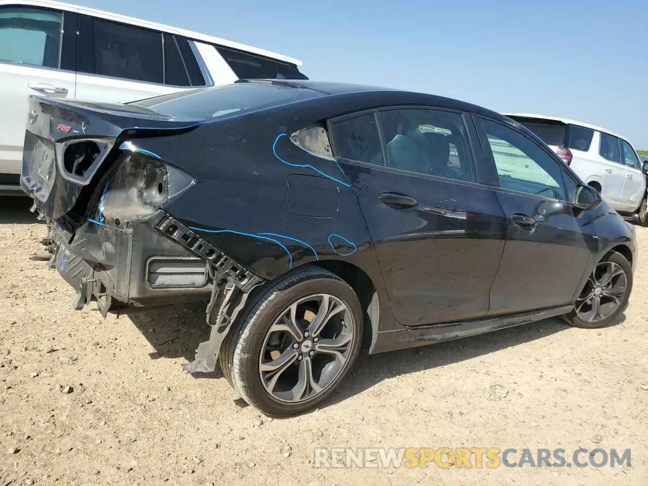 3 Photograph of a damaged car 1G1BE5SM8K7130103 CHEVROLET CRUZE 2019