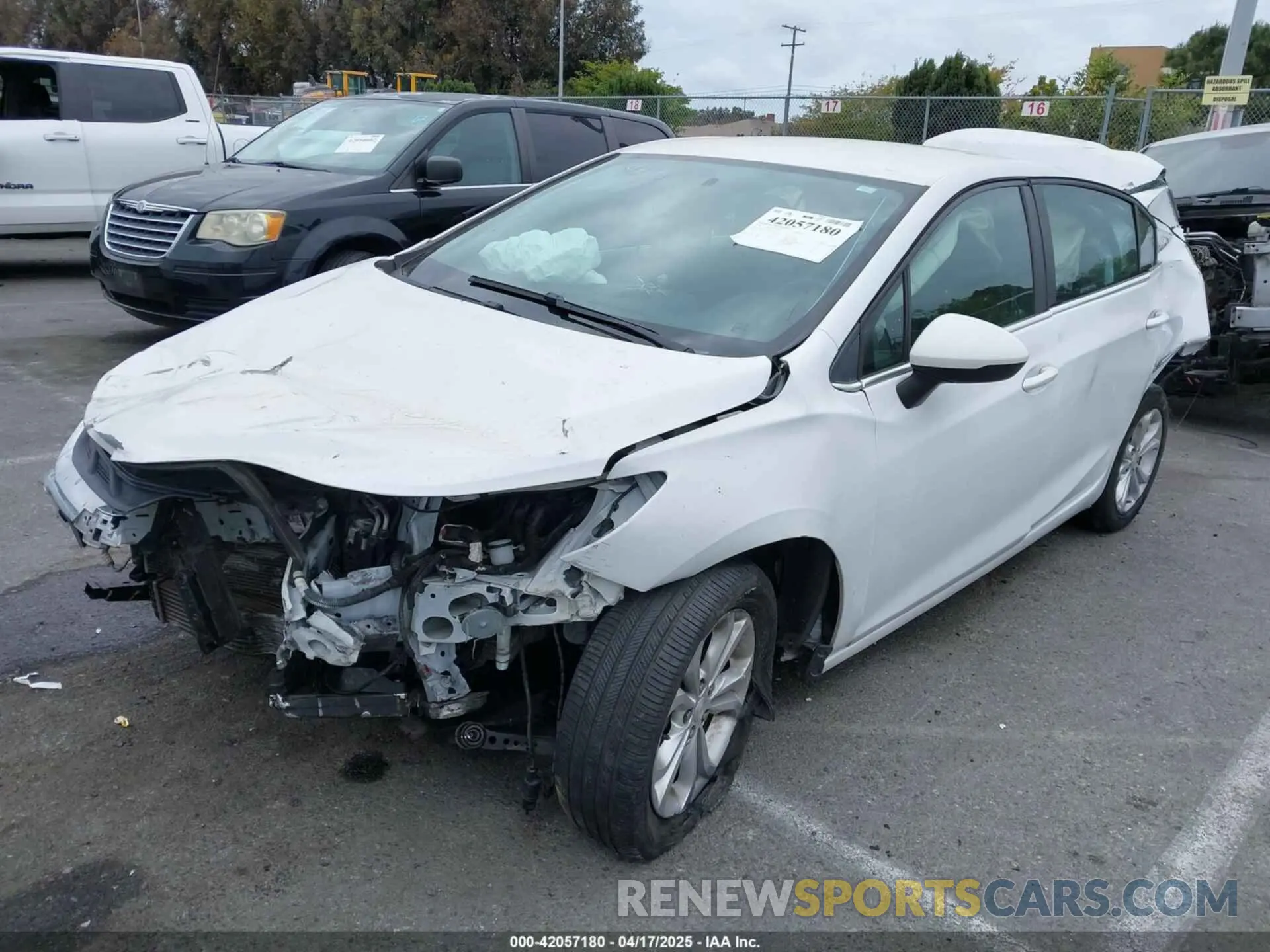 2 Photograph of a damaged car 1G1BE5SMXK7115246 CHEVROLET CRUZE 2019