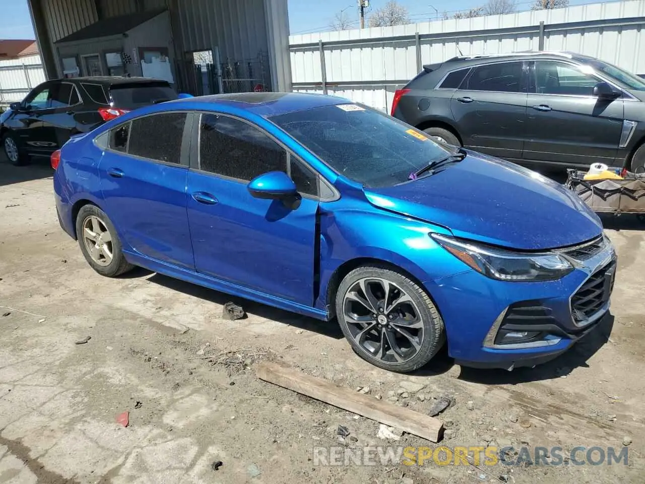 4 Photograph of a damaged car 1G1BF5SM0K7116421 CHEVROLET CRUZE 2019