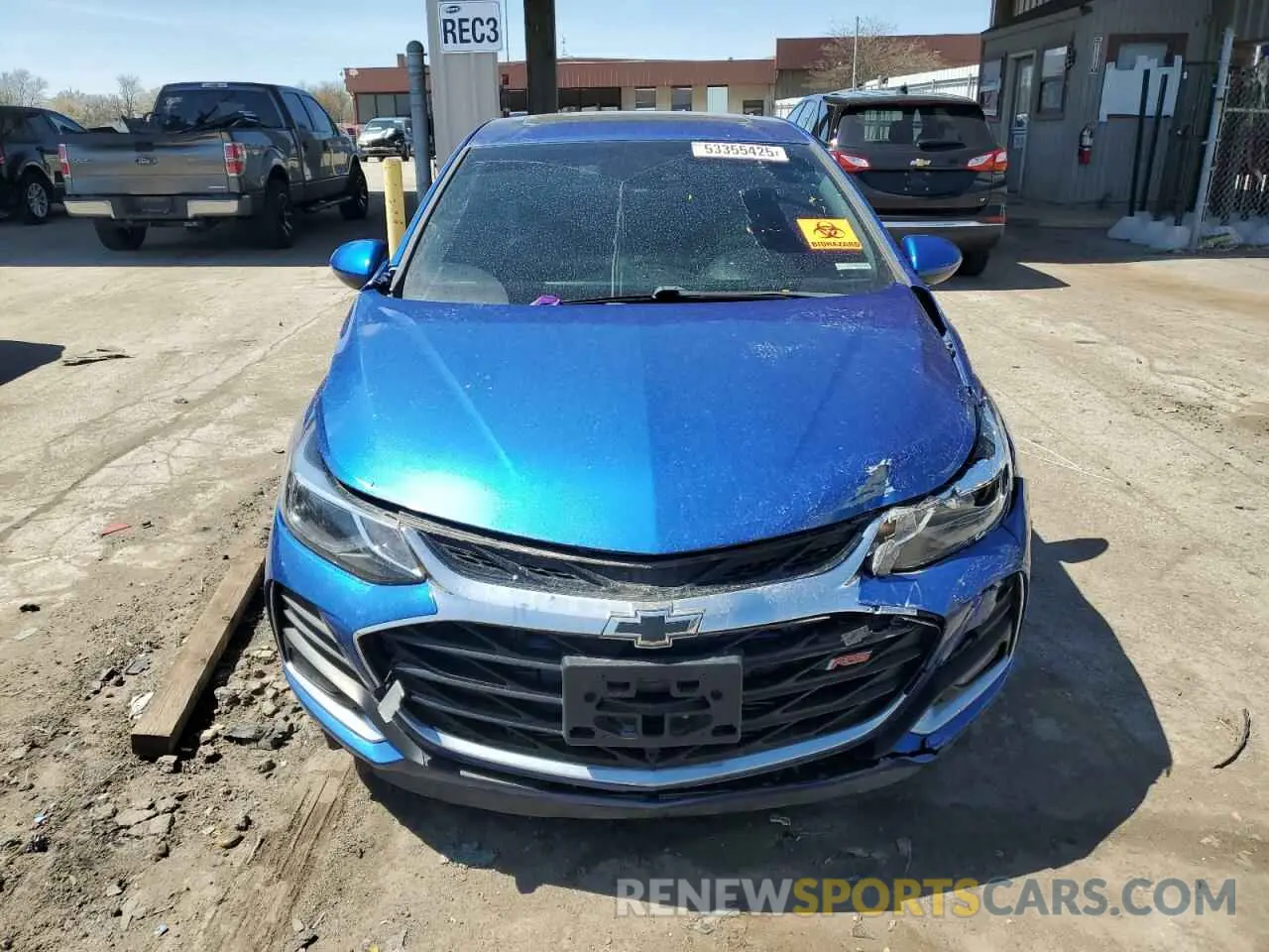 5 Photograph of a damaged car 1G1BF5SM0K7116421 CHEVROLET CRUZE 2019