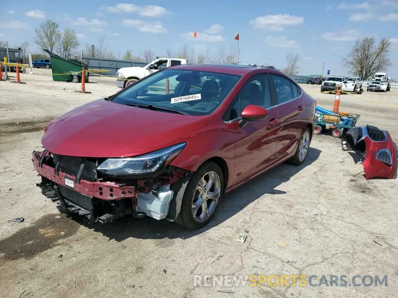 1 Photograph of a damaged car 1G1BF5SM3K7123458 CHEVROLET CRUZE 2019