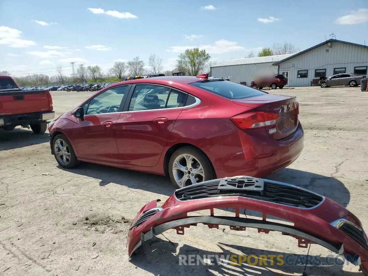 2 Photograph of a damaged car 1G1BF5SM3K7123458 CHEVROLET CRUZE 2019