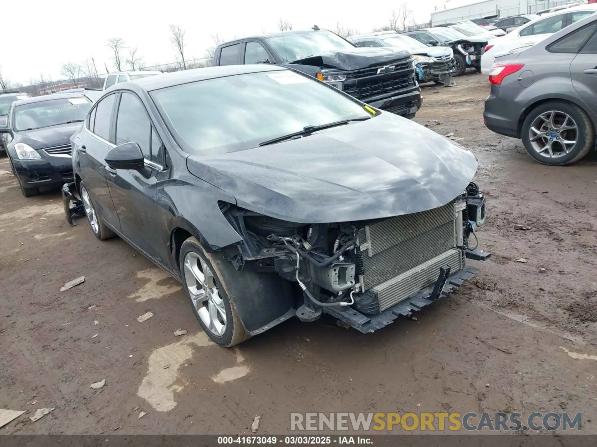 1 Photograph of a damaged car 1G1BF5SM9K7101240 CHEVROLET CRUZE 2019