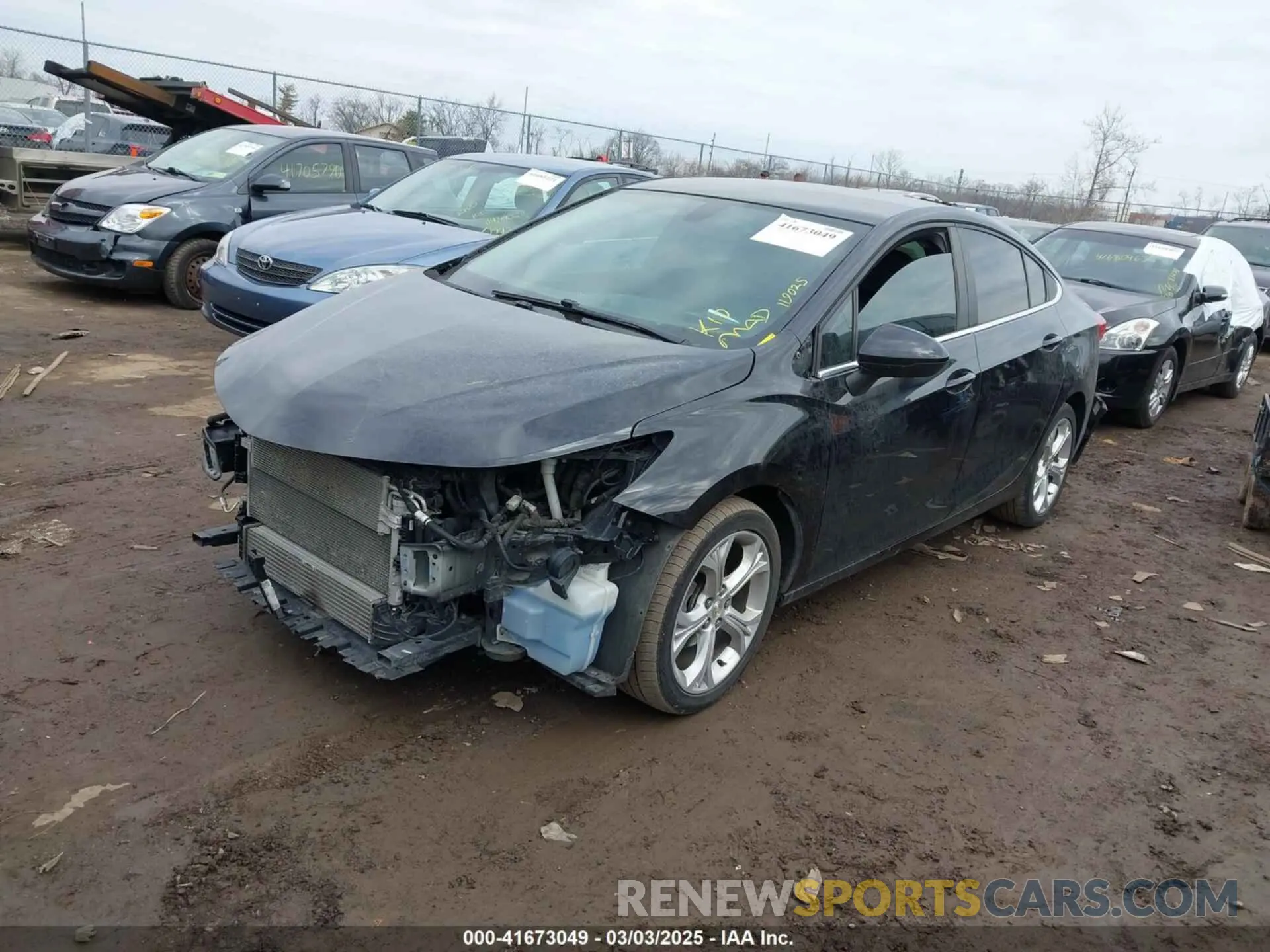 2 Photograph of a damaged car 1G1BF5SM9K7101240 CHEVROLET CRUZE 2019