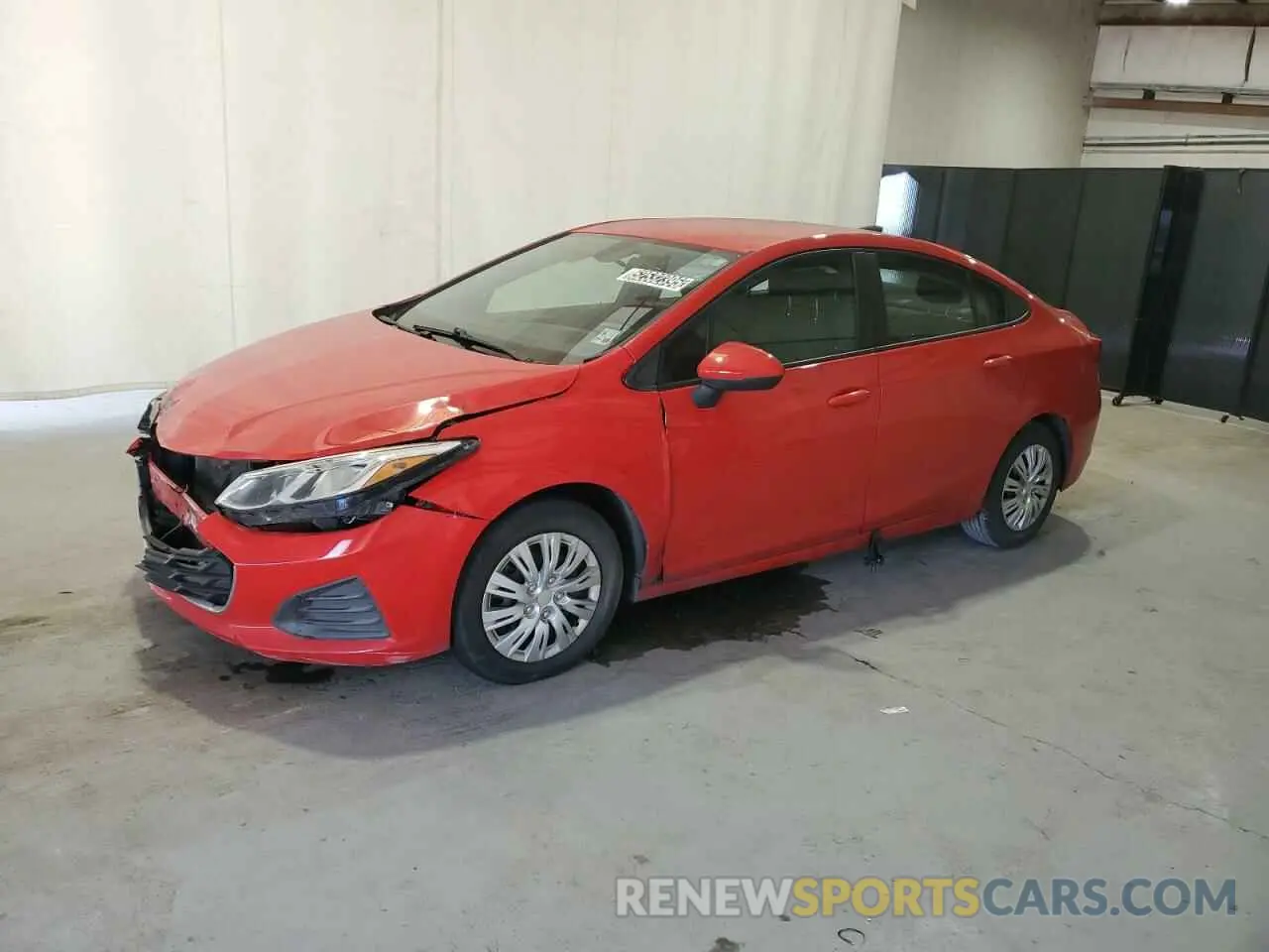 1 Photograph of a damaged car 1G1BJ5SM1K7103398 CHEVROLET CRUZE 2019
