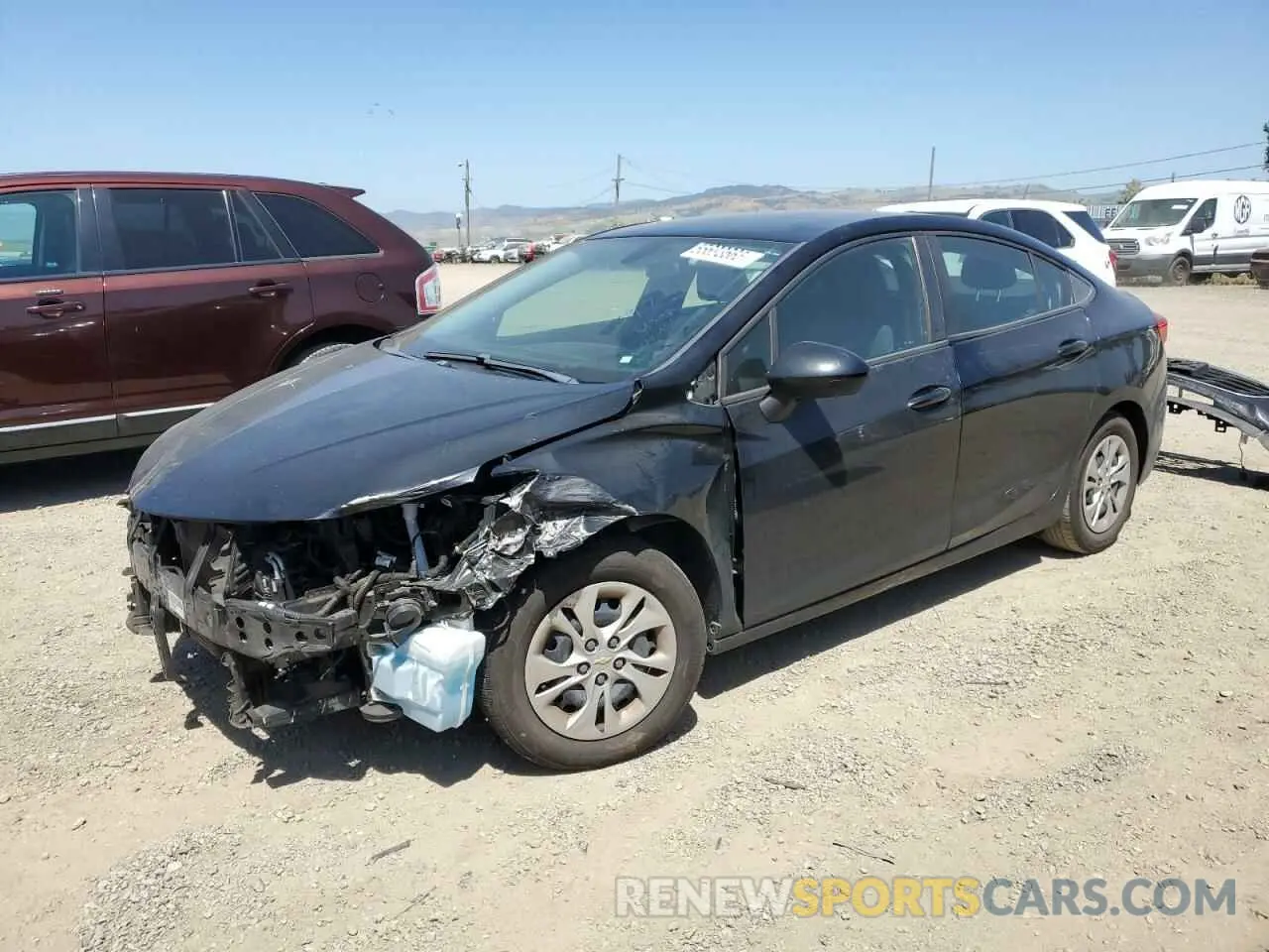 1 Photograph of a damaged car 1G1BJ5SM2K7103958 CHEVROLET CRUZE 2019