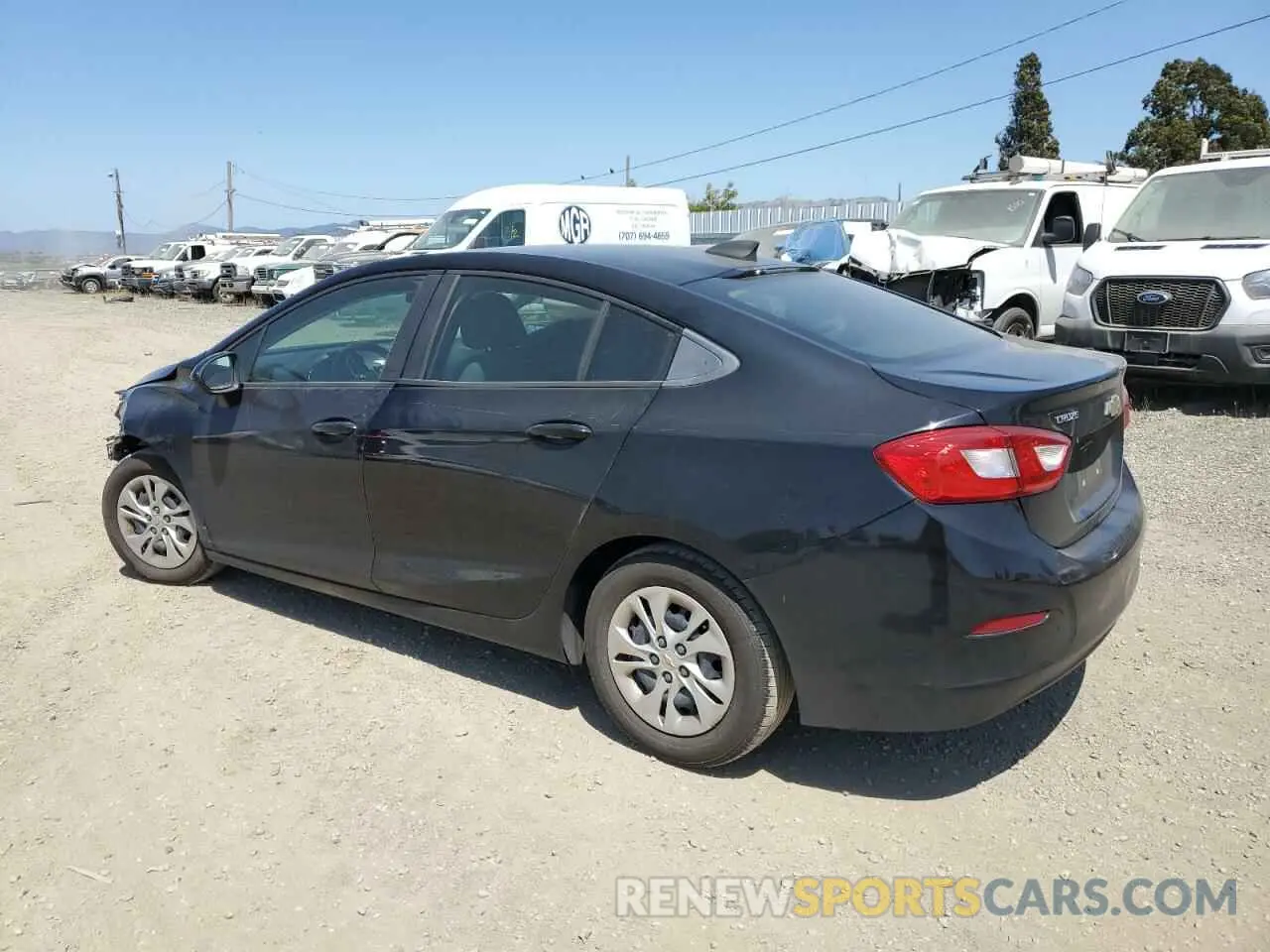 2 Photograph of a damaged car 1G1BJ5SM2K7103958 CHEVROLET CRUZE 2019