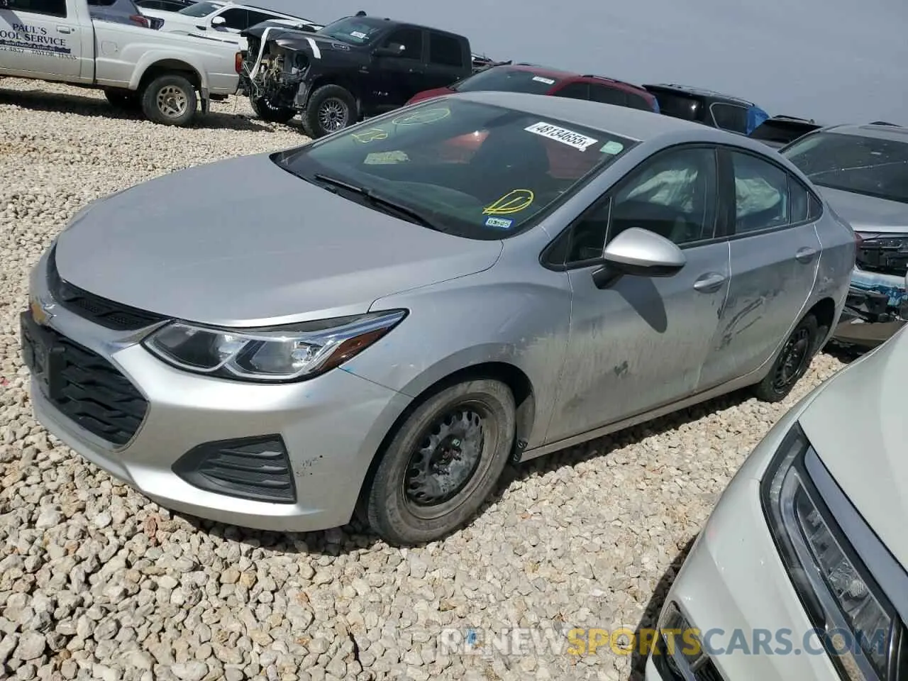 1 Photograph of a damaged car 1G1BJ5SM3K7105248 CHEVROLET CRUZE 2019