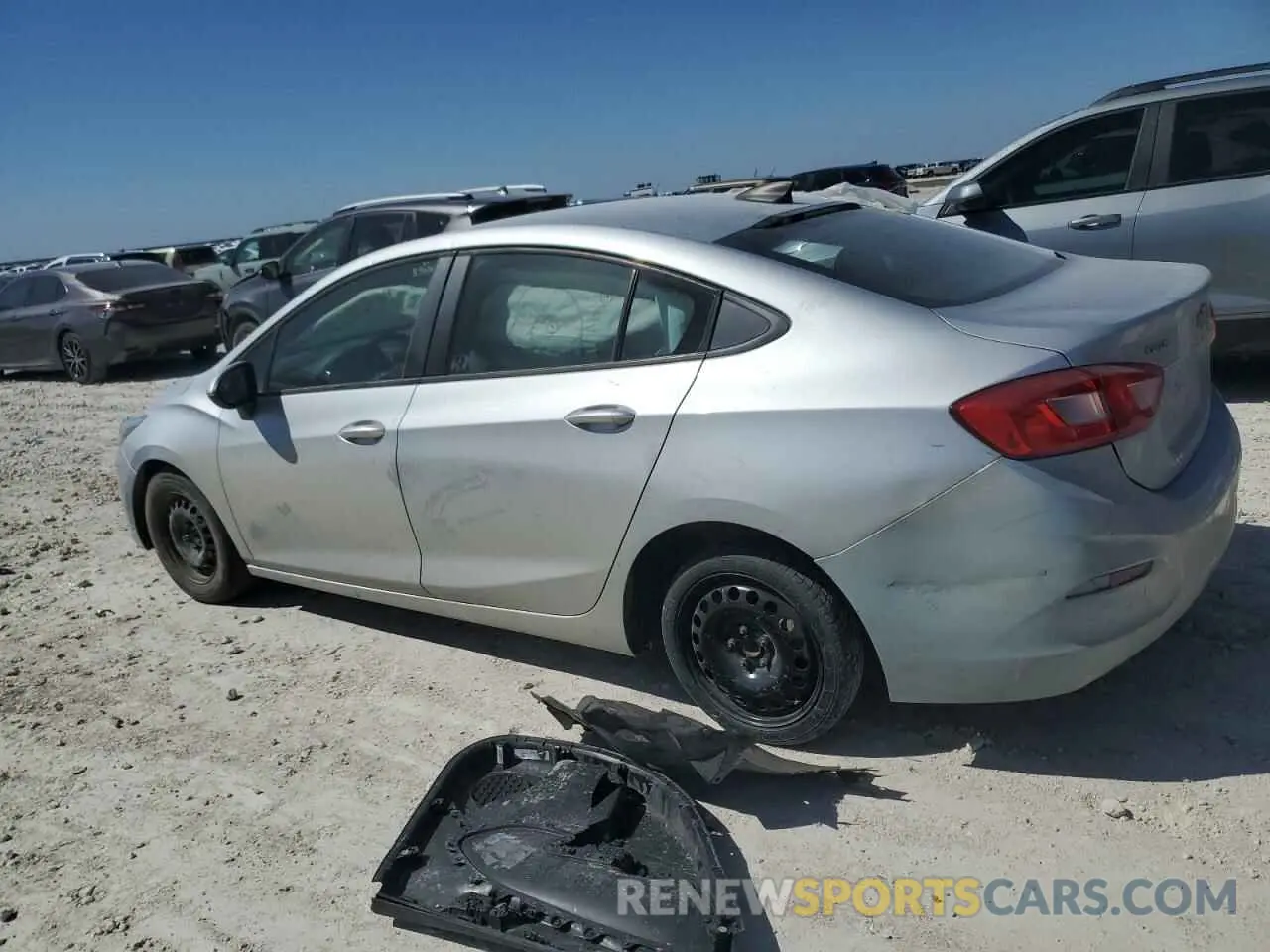 2 Photograph of a damaged car 1G1BJ5SM3K7105248 CHEVROLET CRUZE 2019