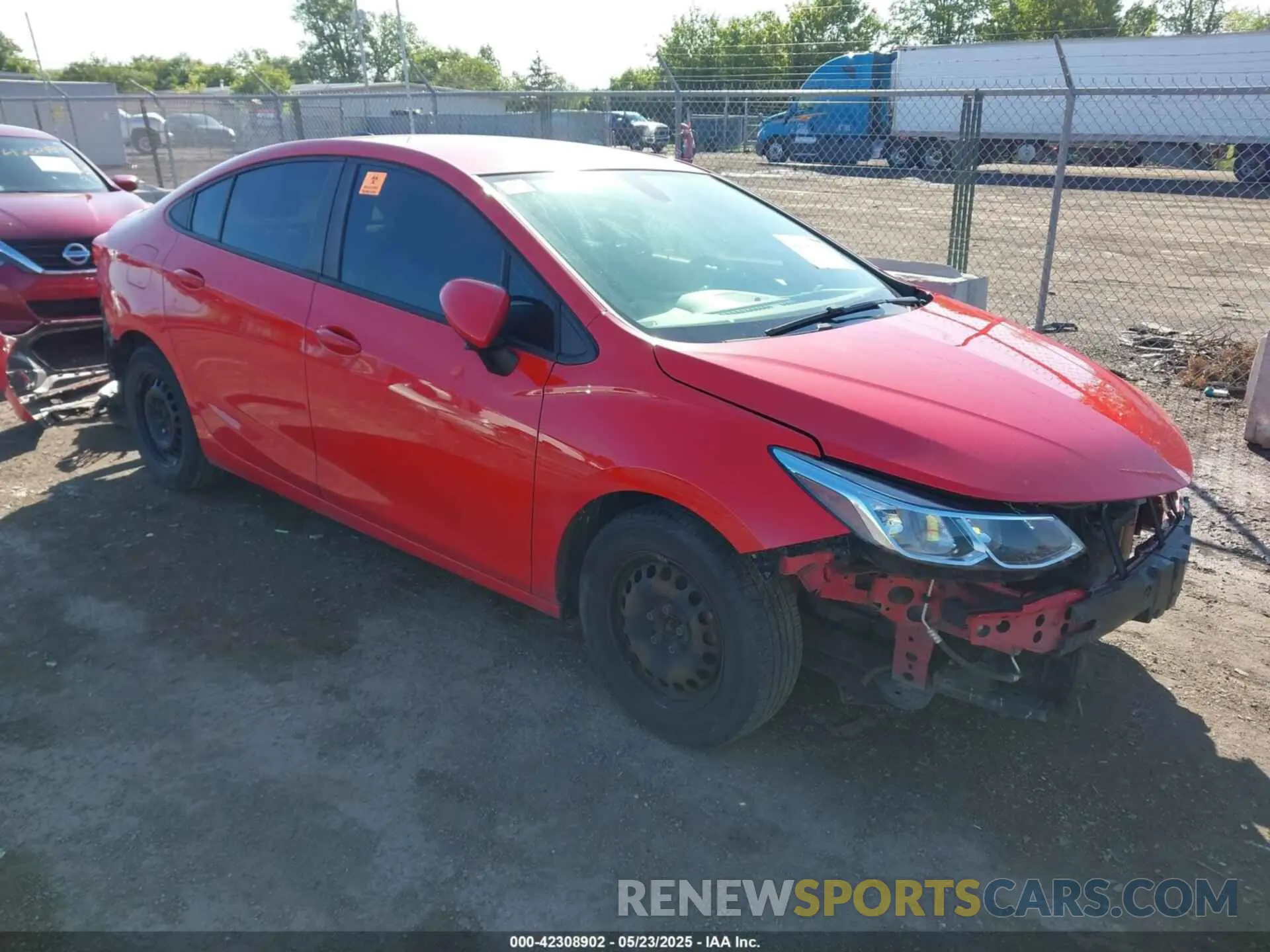 1 Photograph of a damaged car 1G1BJ5SM4K7102066 CHEVROLET CRUZE 2019