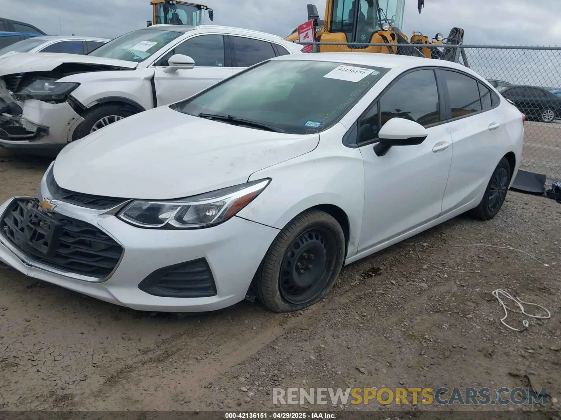 2 Photograph of a damaged car 1G1BJ5SM4K7104013 CHEVROLET CRUZE 2019