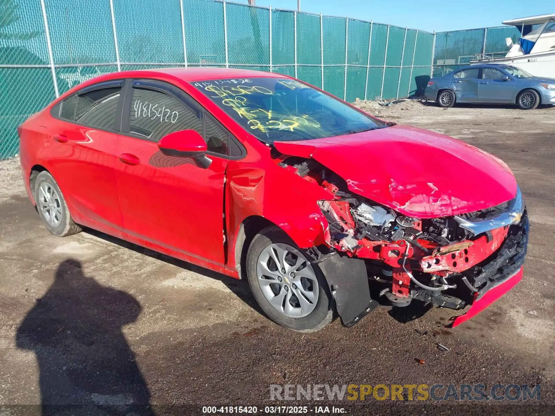 1 Photograph of a damaged car 1G1BJ5SM4K7104562 CHEVROLET CRUZE 2019
