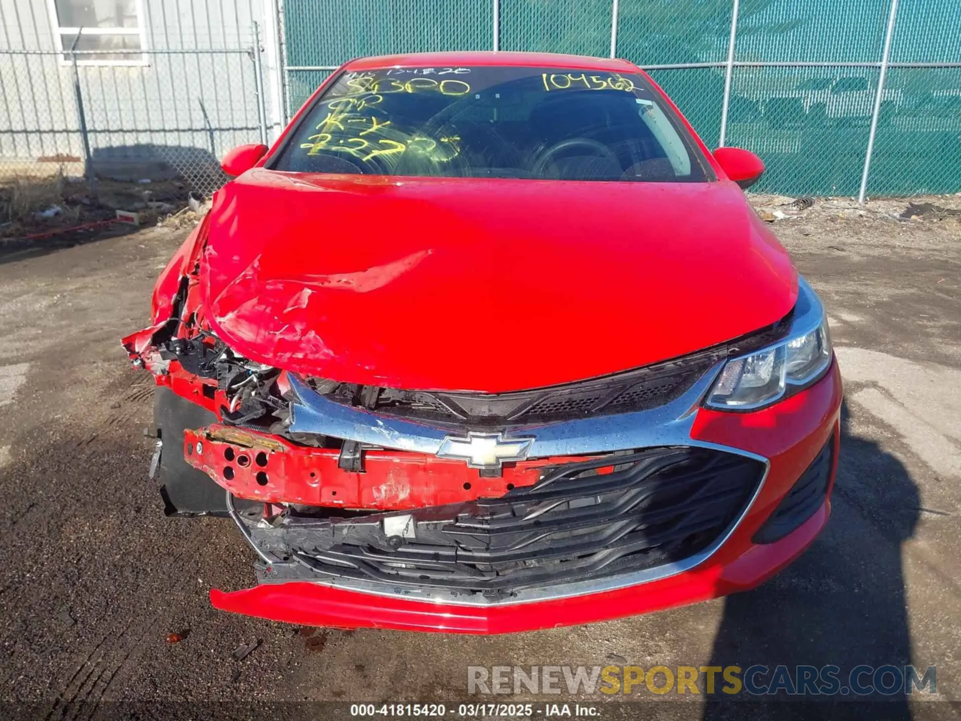 12 Photograph of a damaged car 1G1BJ5SM4K7104562 CHEVROLET CRUZE 2019