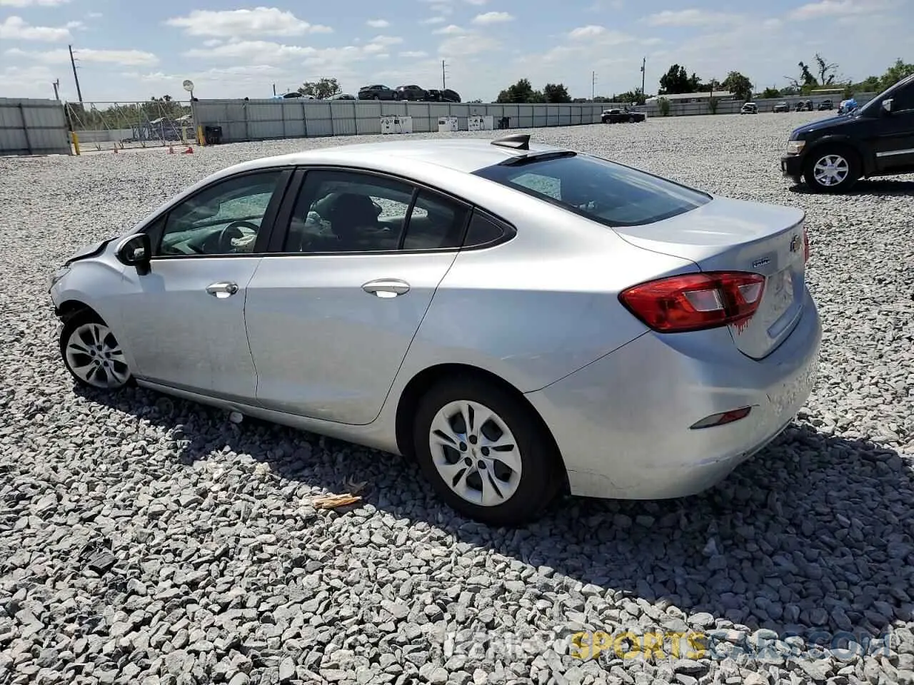 2 Photograph of a damaged car 1G1BJ5SM6K7105180 CHEVROLET CRUZE 2019